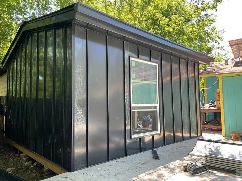 Black standing seam metal wall panels for Metal Roof Installation in Hot Springs